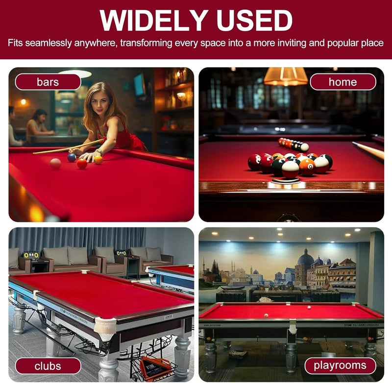 STRONGBERRY Pre-Cut Pool Table Felt Replacement Kit - 8ft Billiard Cloth w/Gloves, Strips & Tools, Felt for Pool Tables - Image 5